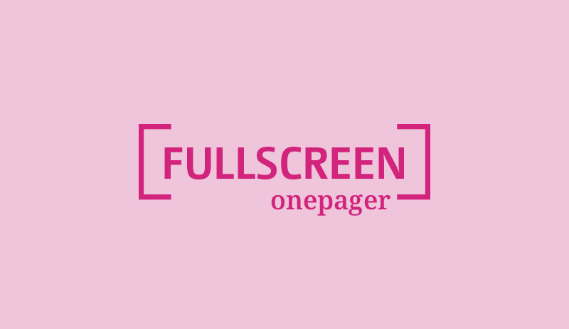 fullscreen onepager logo